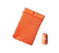 Matelas de camping autogonflant et oreillers 2 personnes orange