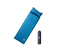 vidaXL Matelas de Camping Autogonflant avec Oreiller 1 Personne, Coussin d'air, Tapis de Couchage pour Tente Randonnée Voyage, Turquoise