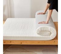 Matelas De Camping De Mousse De Mémoire De 8cm, Solution Finale De Confort | Lit futon enroulable for usage intérieur/extérieur, canapé-lit for invités(White5cm,150x200cm)