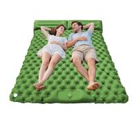 Matelas de camping double pour dormir avec pompe à air intégrée dans le pied | Accessoires gonflables pour randonnée, randonnée, voyages et aventures en tente ou