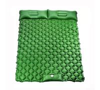 Matelas de camping gonflable portable, design hexagonal, pour un soutien amélioré, matelas de couchage à gonflage rapide, pour une utilisation en extérieur (double vert pin)