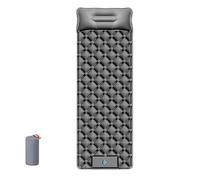 Matelas De Camping Gonflable Ultra Léger avec Pompe À Pied Intégrée Et Oreiller Incorporé Imperméable Résistant Compact Et Pliable pour Camping Randonnée Et Aventures en Plein Air,Grey-190 * 60 * 5cm