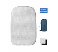 Matelas gonflable double - Kingcamp - Gris - Sac de transport inclus - 198 x 130 cm Gris