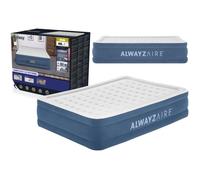 Bestway Matelas gonflable AlwayzAire 2 places Double pompe électrique 203x152x46 cm Gris clair/bleu