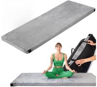 Matelas de camping pliable 90 x 200 cm - Matelas de sol confortable avec mousse à mémoire de forme pour un sommeil réparateur, idéal comme lit d'invités, tente ou matelas de couchage de camping