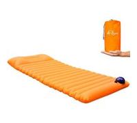 Matelas de Camping Qumox Tapis de Couchage avec Oreiller de Camping Couchage D’air Ultraléger pour Camping Voyage Randonnée 180 x 70 x 10 cm orange G