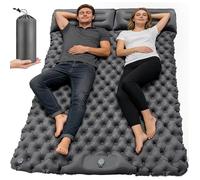 Matelas de Camping Tapis de Lit Double Auto-Gonflable avec Oreiller et Pompe à Pied intégrée Matelas de Camping Gonflable Portable
