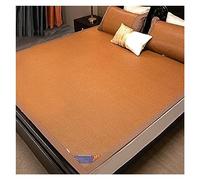 Matelas de couchage d'été antidérapant en bambou, literie en rotin frais, matelas d'été léger, tapis de camping respirant, tapis de couchage extérieur portable, taille 80 (couleur : A)