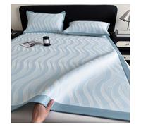 Matelas De Couchage D'été en Soie Glacée, Literie Rafraîchissante Instantanée avec Maille Respirante, Conception Légère Et Pliable for Un Confort par Temps Chaud, Lavable en Machine(Blue,180 * 200cm)
