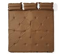 Matelas de couchage double auto-gonflant avec oreiller - Imperméable, compact pour randonnée, camping