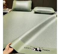 Matelas de Couchage Été Pliable - Tapis Rafraîchissant en Soie Glacée, Housse de Matelas Respirante Anti-Sueur, Matelas Léger pour Maison et Voyage(Green3,120 * 200cm/47.2 * 78.7in)