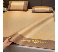 Matelas de Couchage Été Pliable - Tapis Rafraîchissant en Soie Glacée, Housse de Matelas Respirante Anti-Sueur, Matelas Léger pour Maison et Voyage(Yellow1,90 * 200cm/35.4 * 78.7in)