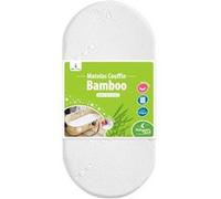 Matelas de Couffin Babysom en Bamboo - 72x32 cm | Viscose Ultra Douce | Épaisseur 4 cm Blanc G