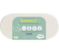 - Matelas De Couffin Bamboo - 72x32 Cm - Viscose Douce Et Soyeuse Pour Bébé - Idéal Landau Nacelle Et Berceau - Forme Ovale - Réversible - Déhoussable - Fabrication Française