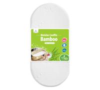 Babysom - Matelas de Couffin Bamboo - 72x32 cm | Landau - Nacelle - Berceau | Viscose au Toucher Ultra Doux | Forme Ovale | Épaisseur 4 cm | Déhoussable | Oeko-Tex® | Fabrication française