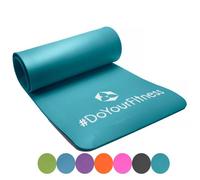#DoYourFitness x World Fitness | Tapis de fitness "Yogini" | 183x61x1cm | antidérapant & robuste | tapis de gymnastique idéal pour yoga, pilates, workout, outdoor, gym & home | Turquoise