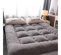 Matelas De Futon Japonais Matelas De Plancher De Futon Doux Respirant Tapis De Couchage Tatami Plier Le Tapis De Toison Berbère Roll Up Pliable Épais Coussin De Lit Chaud Pavé De Couchage Double