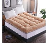 Matelas De Futon Japonais Matelas De Plancher De Futon Doux Respirant Tapis De Couchage Tatami Plier Le Tapis De Toison Berbère Roll Up Pliable Épais Coussin De Lit Chaud Pavé De Couchage Double