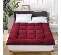 Matelas De Futon Japonais Matelas De Plancher De Futon Doux Respirant Tapis De Couchage Tatami Plier Le Tapis De Toison Berbère Roll Up Pliable Épais Coussin De Lit Chaud Pavé De Couchage Double