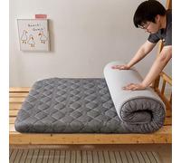 Matelas De Futon Japonais Queen Size Matelas en Latex De Fibre De Soja épaissi pour Dortoir D’étudiant à Domicile Lit Superposé Pliable Et Enroulable, Grey, 180x220x9cm