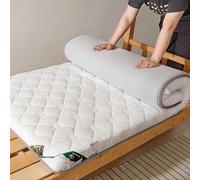 Matelas De Futon Japonais Queen Size Matelas en Latex De Fibre De Soja épaissi pour Dortoir D’étudiant à Domicile Lit Superposé Pliable Et Enroulable, White, 100x200x6cm
