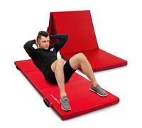 Matelas de gymnastique pliable rigide avec velcros 180 x 60 x 5 cm rouge - Marbo Sport