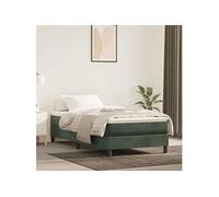 Matelas de lit à ressorts ensachés 100x210x20 cm velours