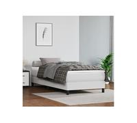 Matelas de lit à ressorts ensachés Noir 140x190x20cm Similicuir vidaXL