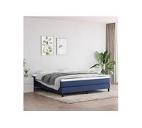 Matelas de lit à ressorts ensachés Bleu 160x200x20 cm Tissu