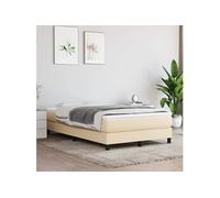 Vidaxl Matelas De Lit À Ressorts Ensachés Crème 120x200x20 Cm Tissu