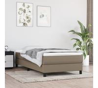 Matelas de lit à ressorts ensachés Taupe 90x200x20 cm Tissu