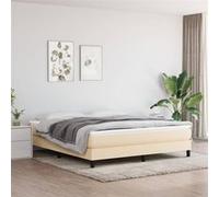 Matelas de Lit à Ressorts Ensachés Crème 160x200x20 cm Tissu Double vidaXL