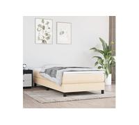 Matelas de Lit à Ressorts Ensachés Crème 160x200x20 cm Tissu Double vidaXL