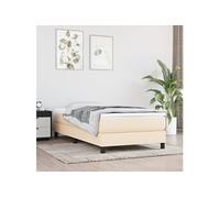 vidaXL Matelas de lit à ressorts ensachés Crème 90x190x20 cm Tissu