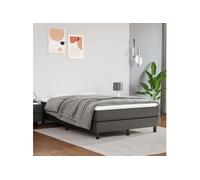 Matelas de lit à ressorts ensachés Gris 120x200x20cm Similicuir G