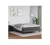Vidaxl Matelas De Lit À Ressorts Ensachés Gris 140x200x20cm Similicuir