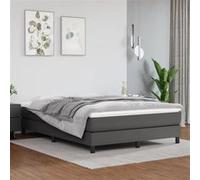 Matelas de lit à ressorts ensachés Gris 140x200x20cm Similicuir G