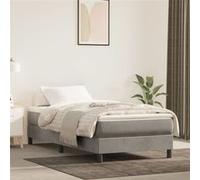 Matelas de lit à ressorts ensachés Gris clair 100x200x20 cm G