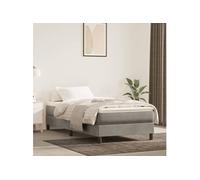 vidaXL Matelas de lit à ressorts ensachés Gris clair 120x190x20 cm