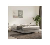 vidaXL Matelas de lit à ressorts ensachés Gris clair 140x200x20 cm