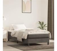 Matelas de lit à ressorts ensachés gris foncé 120x190x20 cm G