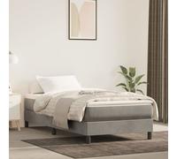 vidaXL Matelas de lit à ressorts ensachés Gris clair 120x200x20 cm