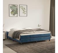 vidaXL Matelas de lit à ressorts ensachés Double 20 cm Bleu foncé 4007158