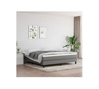 vidaXL Matelas de lit à ressorts ensachés Gris foncé 180x200x20 cm