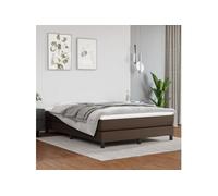 Matelas de lit à ressorts ensachés Marron 140x190x20 cm