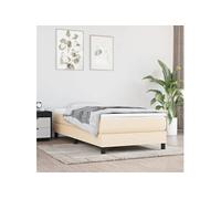 Vidaxl Matelas De Lit À Ressorts Ensachés Crème 120x190x20 Cm Tissu