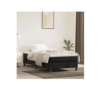 vidaXL Matelas de Lit à Ressorts Ensachés, Matelas à Mémoire de Forme, Matelas de Lit Chambre à Coucher, Noir 120x190x20 cm Velours