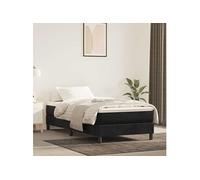 Vidaxl Matelas De Lit À Ressorts Ensachés Noir 100x210x20 Cm Velours Noir