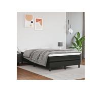 Matelas de Lit à Ressorts Ensachés Noir 140x190x20cm Similicuir Double vidaXL