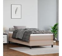 Matelas de Lit à Ressorts Ensachés Noir 140x190x20cm Similicuir Double vidaXL